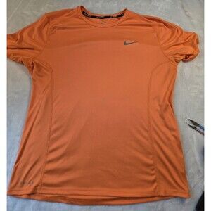 Nike Men’s L Dri‎ Fit Orange Shirt Athletic Shirt